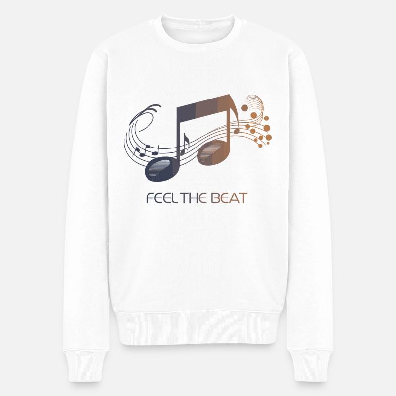 Feel the Beat – Clé abstraite - Pull Premium bio Homme - blanc