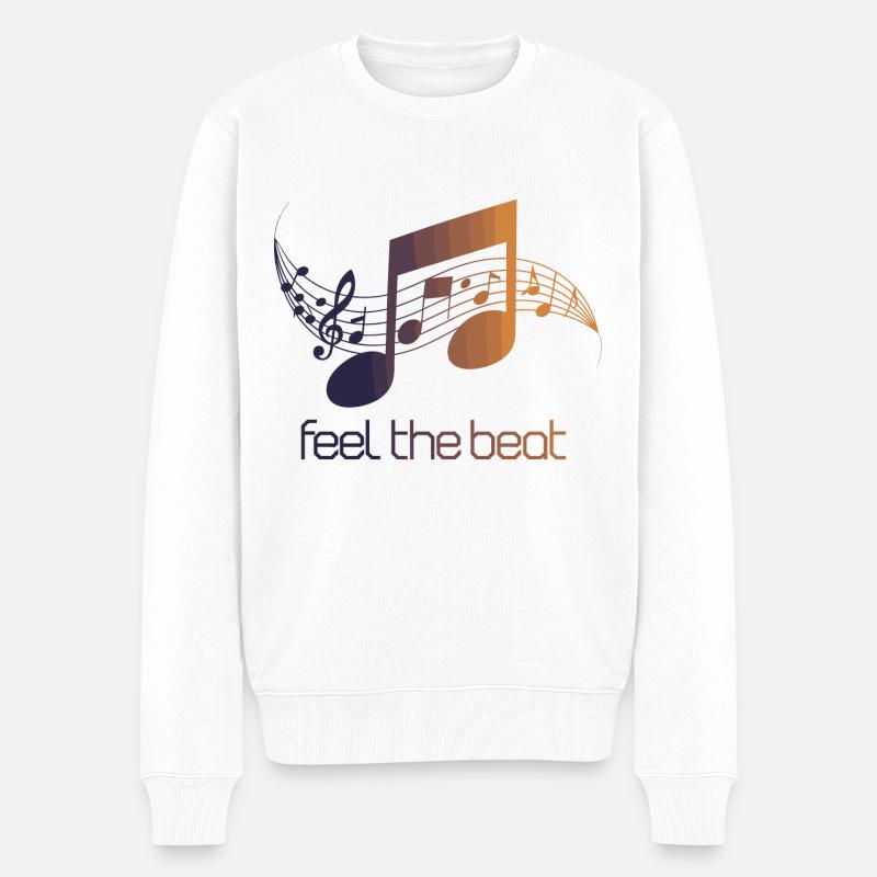 Feel the Beat – Clé abstraite - Pull Premium bio Homme - blanc
