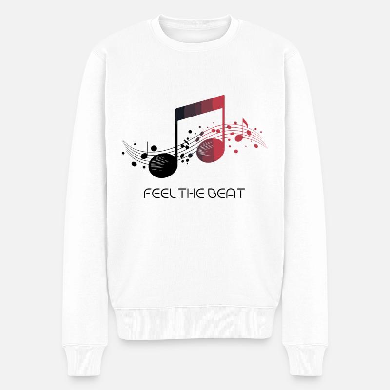Feel the Beat – Clé abstraite - Pull Premium bio Homme - blanc