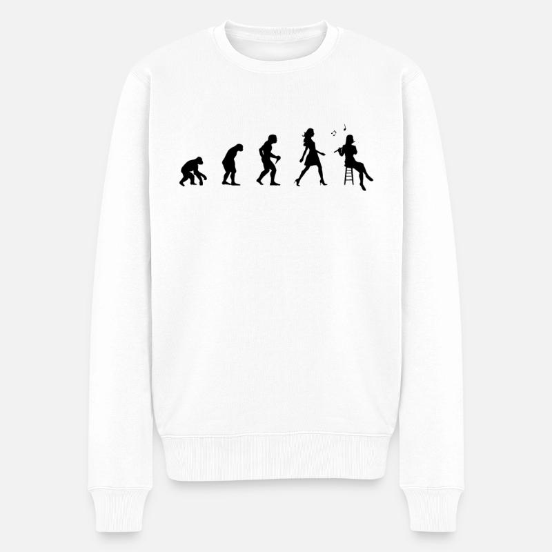 Flûte joueur évolution flûte joueur flûte - Pull Premium bio Homme - blanc