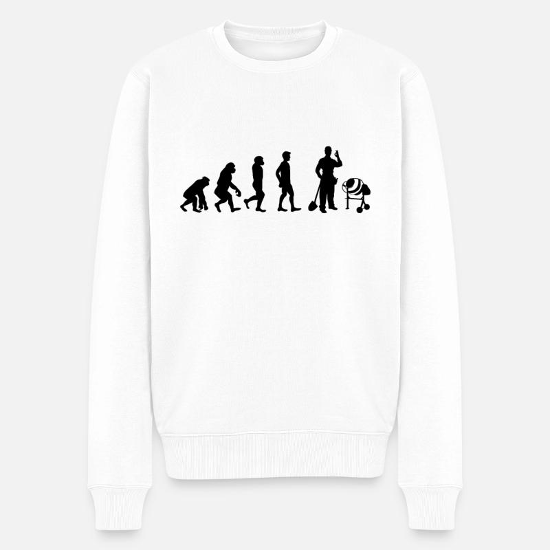Evolution bétonnière Bétonnages Maçons - Pull Premium bio Homme - blanc