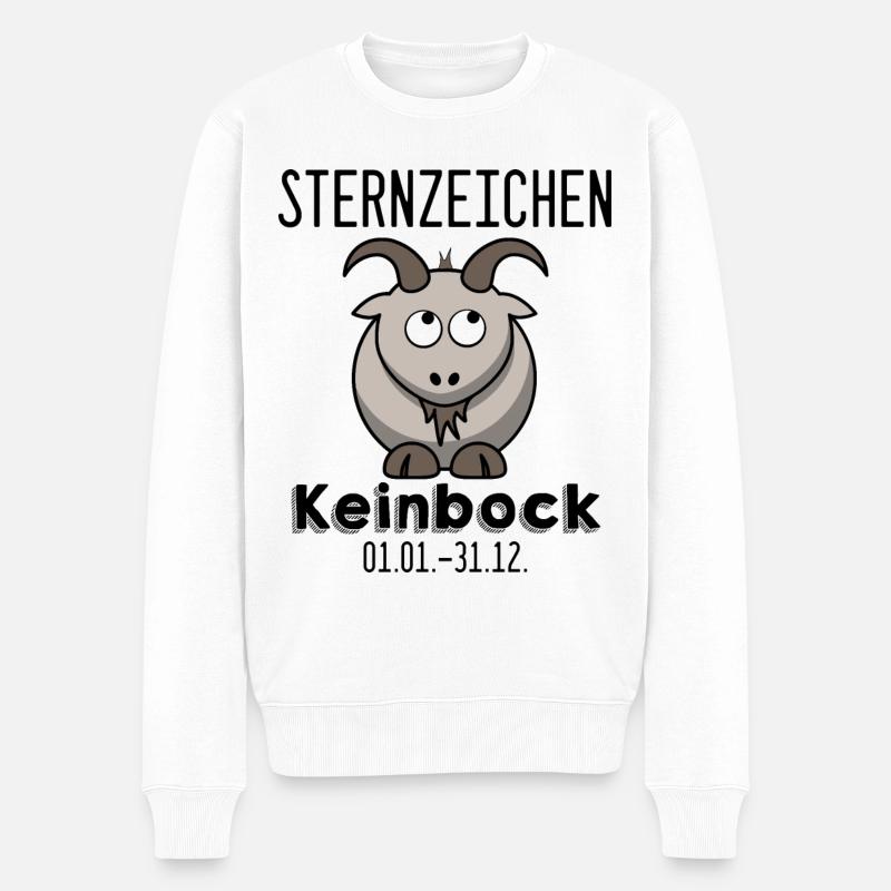 Sternzeichen - Männer Premium Bio Pullover - Weiß