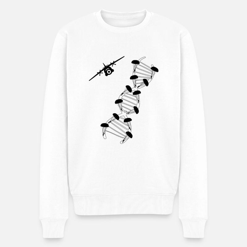 Parachutiste ADN Parachutiste Falli - Pull Premium bio Homme - blanc