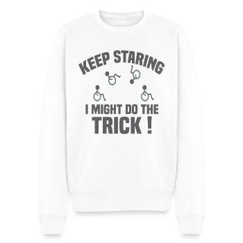 disability handicapped handicapped disabled wheelchair - Men's Premium Organic Jumper - white - Front - Thijin (182cm)