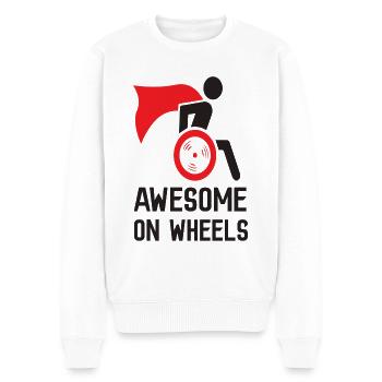 disability handicapped handicapped disabled wheelchair - Men's Premium Organic Jumper - white - Front - Thijin (182cm)