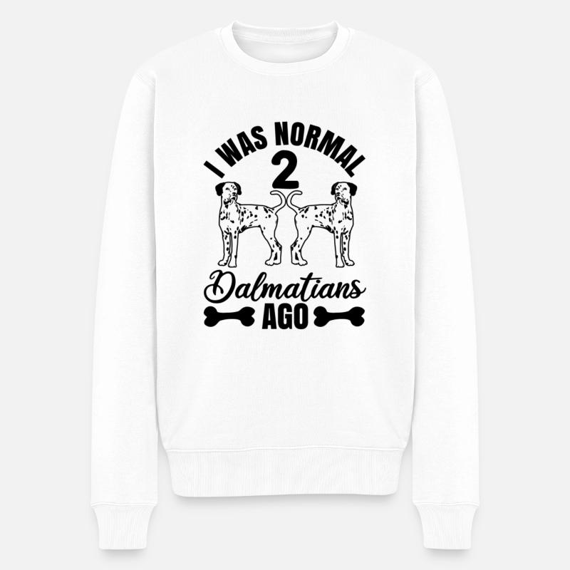 Dalmatiner Hund GeschenkFür Dalmatiner Besitzer - Männer Premium Bio Pullover - Weiß