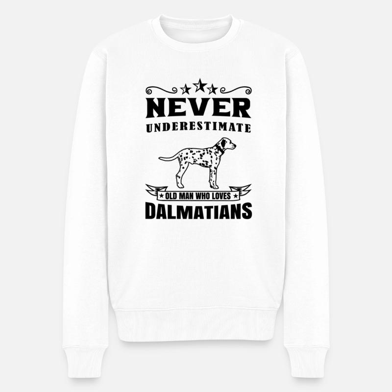 Dalmatiner Hund GeschenkFür Dalmatiner Besitzer - Männer Premium Bio Pullover - Weiß