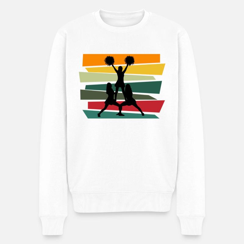 Cheerleading Cheerleader Geschenk - Männer Premium Bio Pullover - Weiß