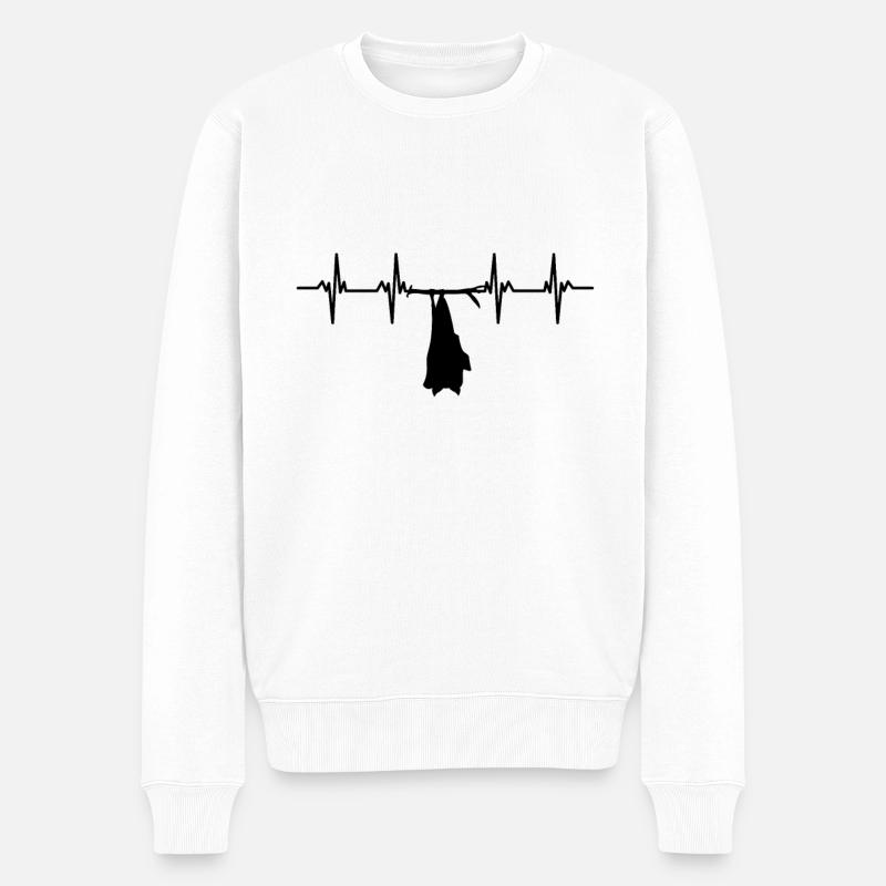 Fledermäuse Fledermaus Fledermausschutz Höhle - Männer Premium Bio Pullover - Weiß