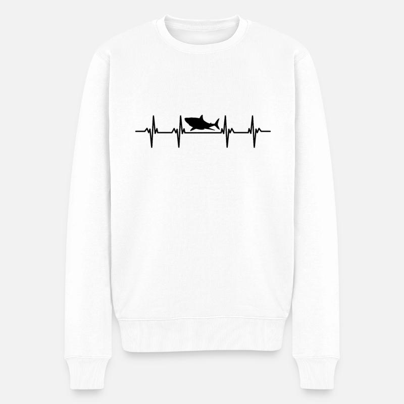 Requin Shark Fin Requin Blanc Requin Baleine Requin Requin - Pull Premium bio Homme - blanc