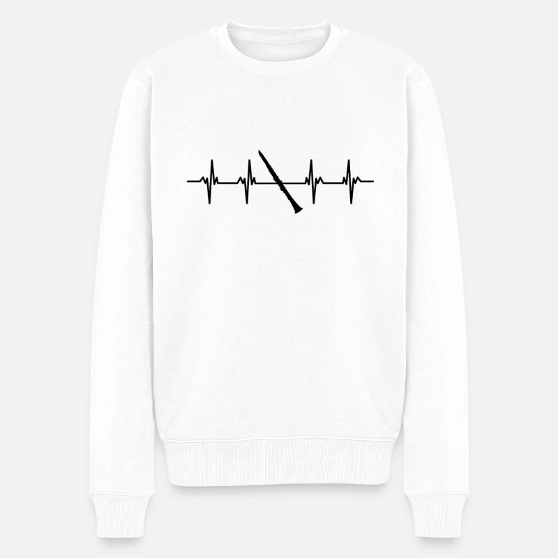 Clarinettiste Clarinette Clarinette Clarinette - Pull Premium bio Homme - blanc