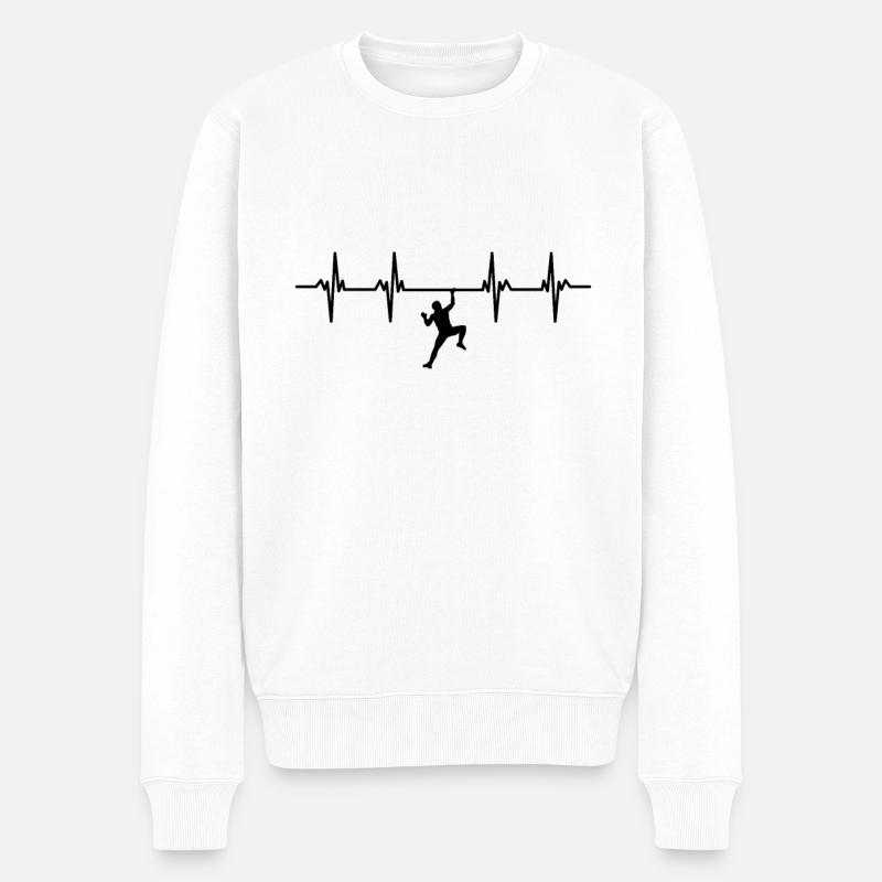 Grimpeur Grimpeur Bloc Escalade - Pull Premium bio Homme - blanc
