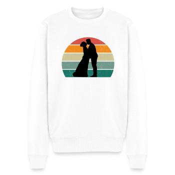 Heiraten Heirat Hochzeit Freund Freundin Ehe Liebe - Männer Premium Bio Pullover - Weiß - Vorne - Thijin (182cm)