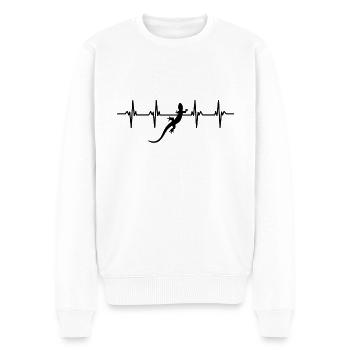 Echse Eidechsen Wechselwarm Schuppen Reptilien - Männer Premium Bio Pullover - Weiß - Vorne - Thijin (182cm)