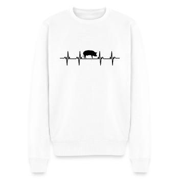schweine sau eber saustall schweinestall schwein - Männer Premium Bio Pullover - Weiß - Vorne - Thijin (182cm)