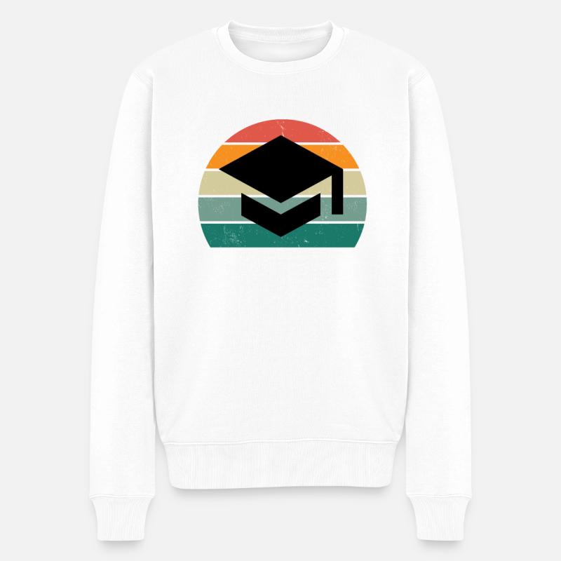 studieren student studium abschluss bachelor uni - Männer Premium Bio Pullover - Weiß