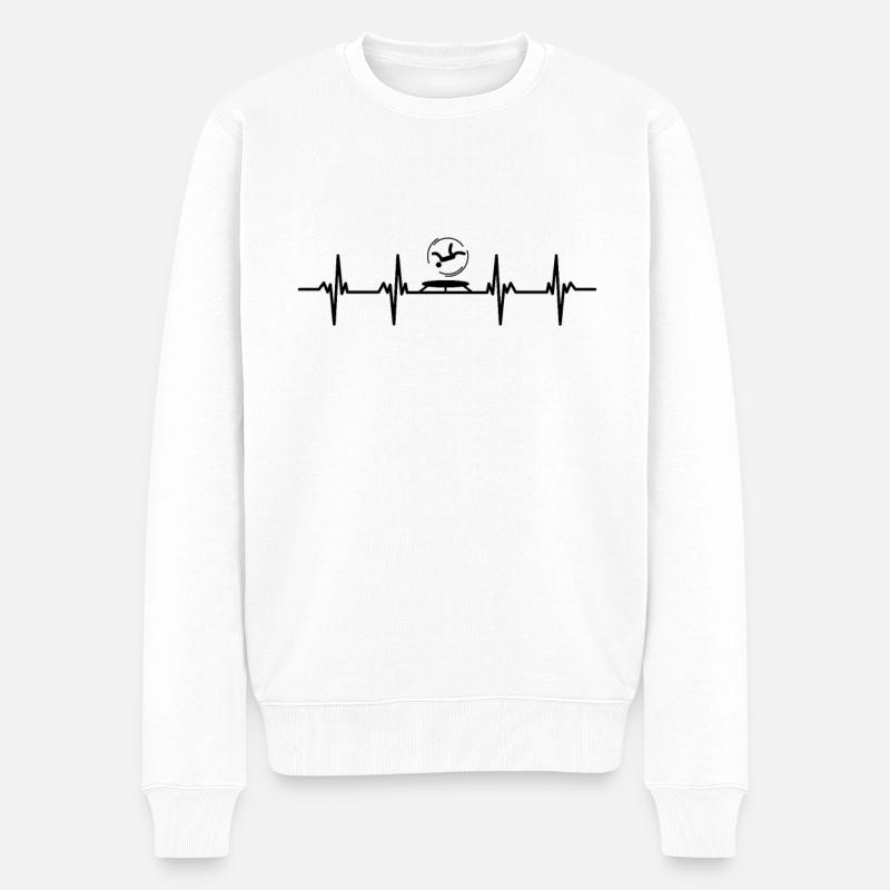 Trampolinspringer Trampolinspringerin Trampolin - Männer Premium Bio Pullover - Weiß