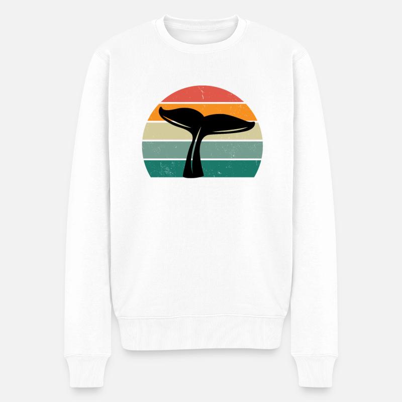 Wale Walfisch Säugetiere Meeressäugetiere Wal - Männer Premium Bio Pullover - Weiß