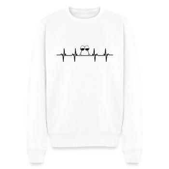 wines wine drinker wine drinker wine lover wine - Men's Premium Organic Jumper - white - Front - Thijin (182cm)