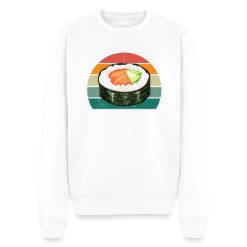 maki sushi essen roher fisch japan japanisch sushi - Männer Premium Bio Pullover - Weiß - Vorne - Thijin (182cm)