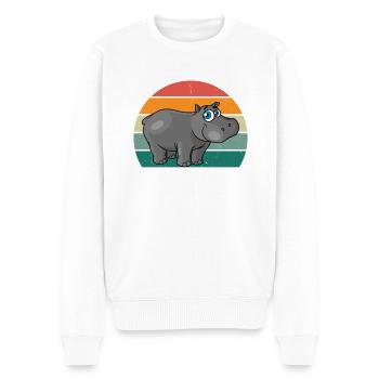 Hippopotame du Nil Hippopotames Hippopotames Nain Cheval - Pull Premium bio Homme - blanc - Devant - Thijin (182cm)