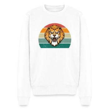 Lion Lioness Pride of Lions Mane Lion's Mane King Lion - Men's Premium Organic Jumper - white - Front - Thijin (182cm)