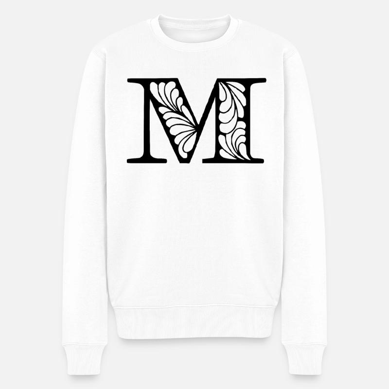 M - Männer Premium Bio Pullover - Weiß