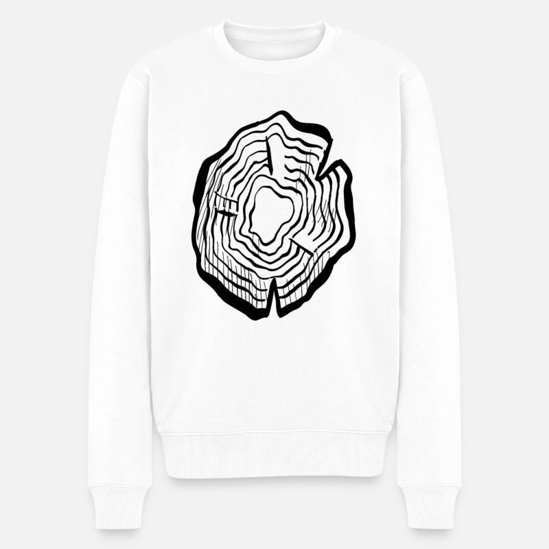Anneaux d’arbre - Pull Premium bio Homme - blanc