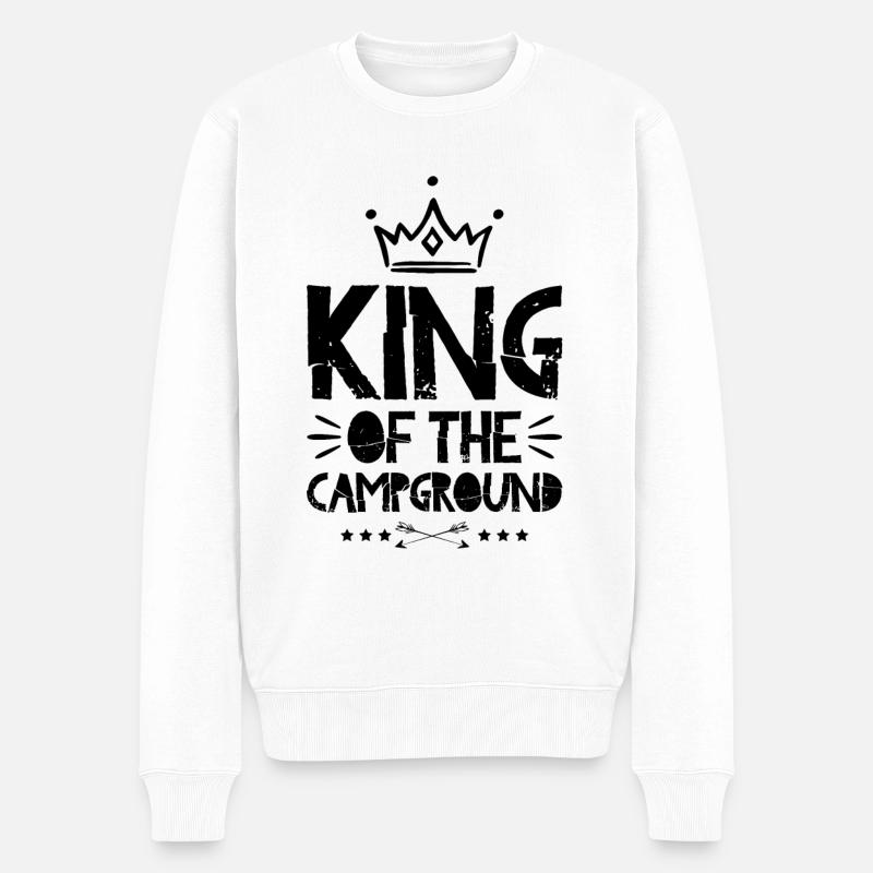 Camping King - Pull Premium bio Homme - blanc