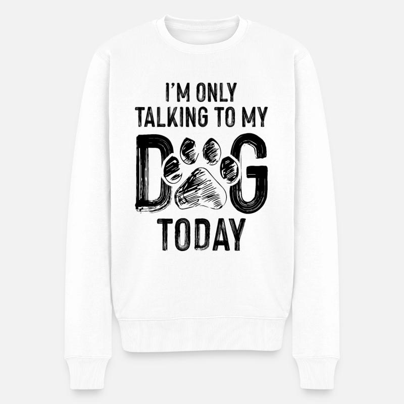 Chien de citation drôle - Pull Premium bio Homme - blanc