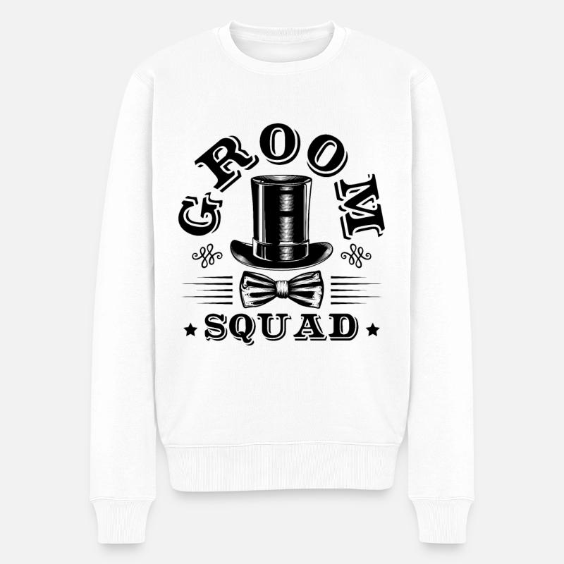 Groom Squad Team - Pull Premium bio Homme - blanc