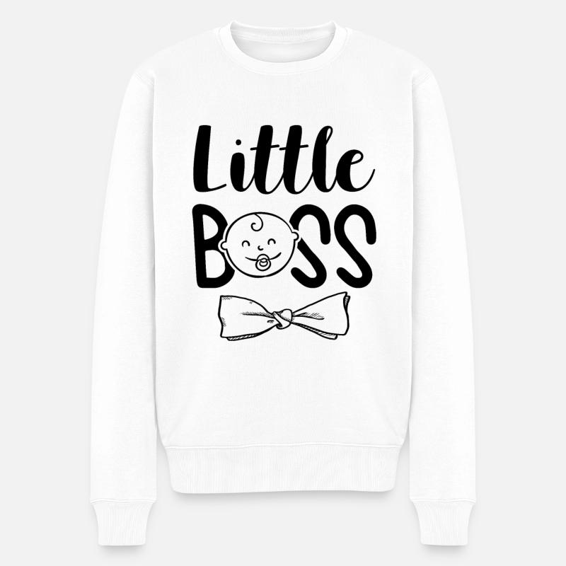 baby boss kleiner - Männer Premium Bio Pullover - Weiß