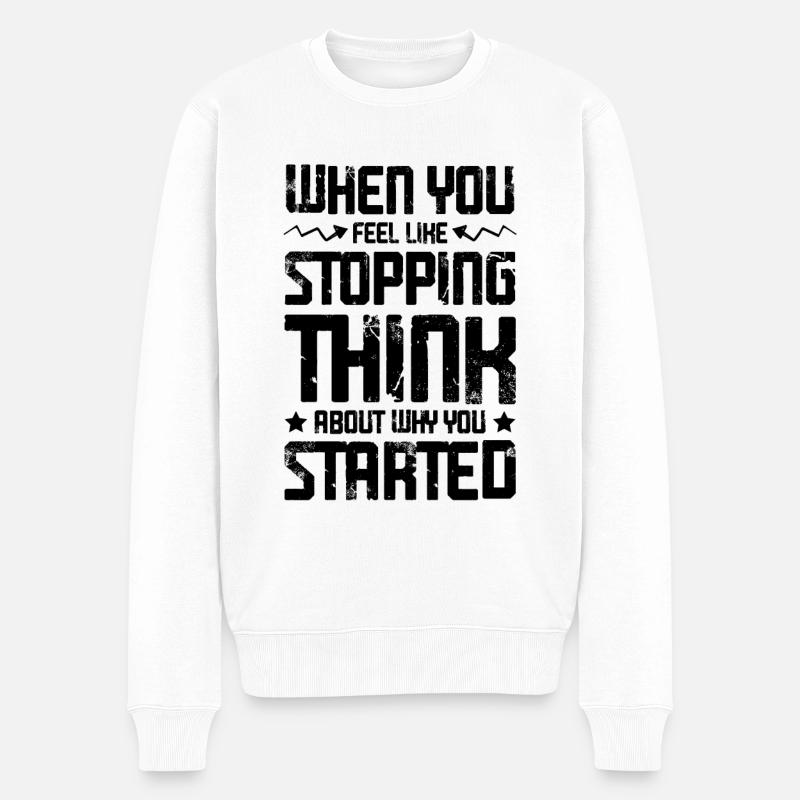 motivation start succès - Pull Premium bio Homme - blanc
