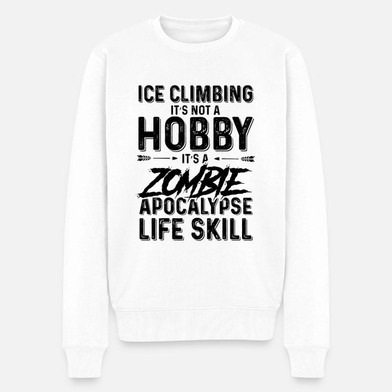 Escalade de glace - Pull Premium bio Homme - blanc