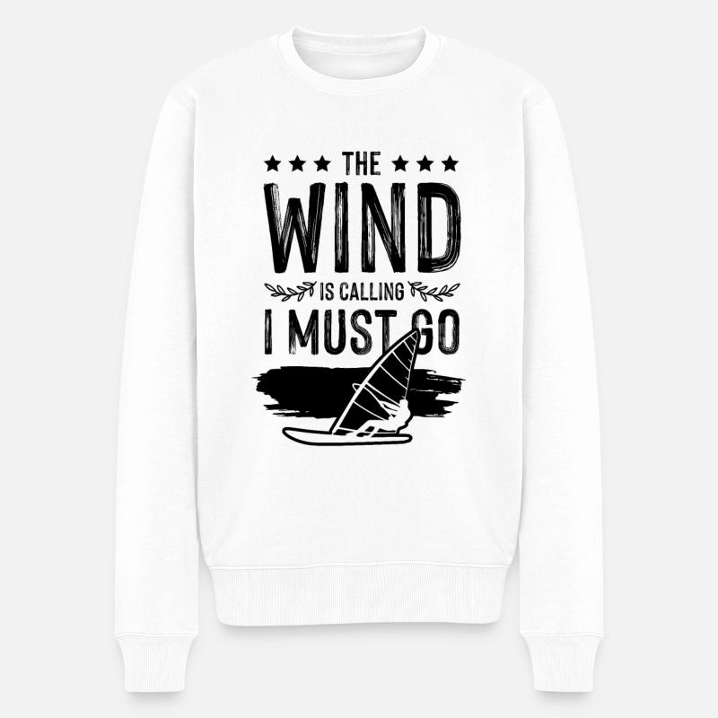 Windsurfing Spruch - Pull Premium bio Homme - blanc