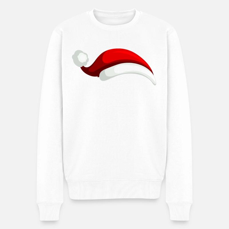 Bonnet de Noël Nicolas - Pull Premium bio Homme - blanc