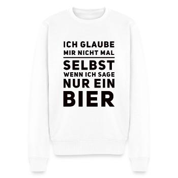 Ich Glaube Mir Nichtmal Selbst Lustiger Spruch - Männer Premium Bio Pullover - Weiß - Vorne - Thijin (182cm)