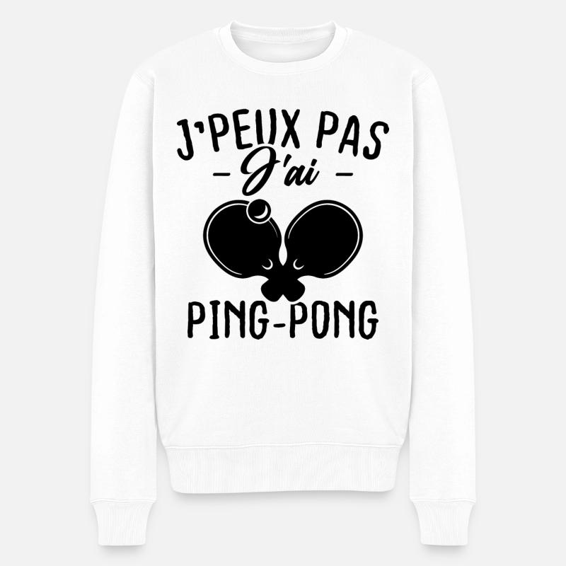 J'peux pas j'ai Ping-pong - Pull Premium bio Homme - blanc