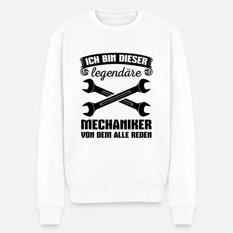 Kfz Mechaniker Schrauber - Männer Premium Bio Pullover - Weiß