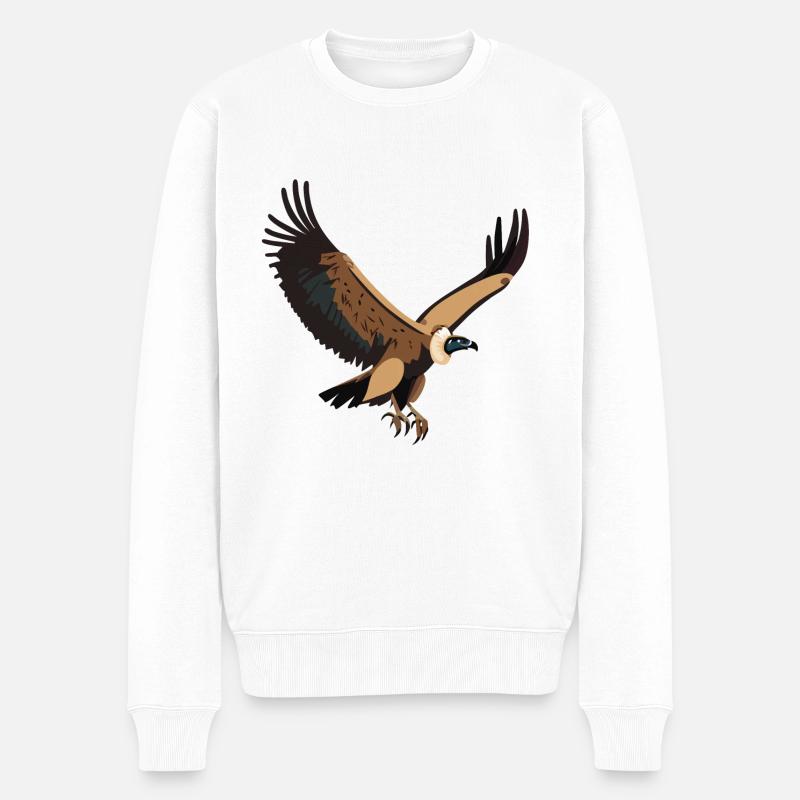 Gänsegeier - Männer Premium Bio Pullover - Weiß