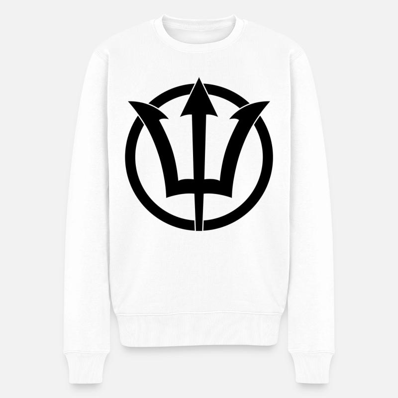 Poseidone - Maglione ecologico premium da uomo - bianco
