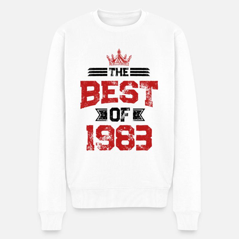 1983 best of - Männer Premium Bio Pullover - Weiß