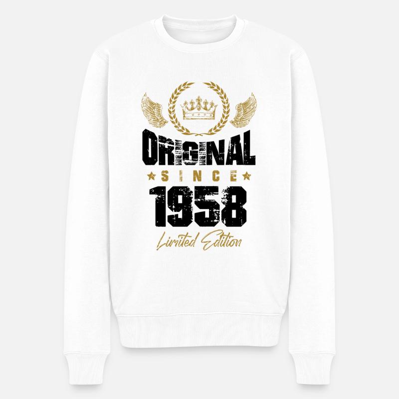 1958 limited edition - Männer Premium Bio Pullover - Weiß