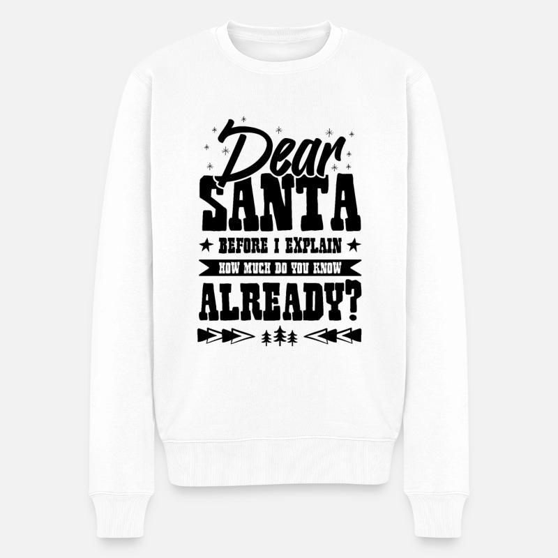 Cher Père Noël - Pull Premium bio Homme - blanc
