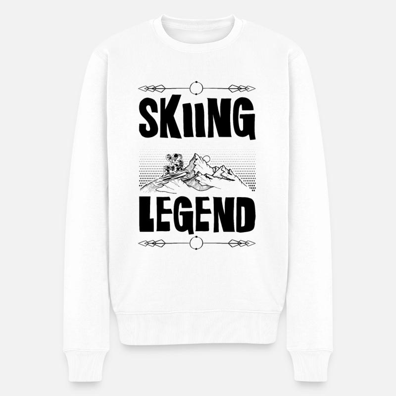 Légende du ski - Pull Premium bio Homme - blanc