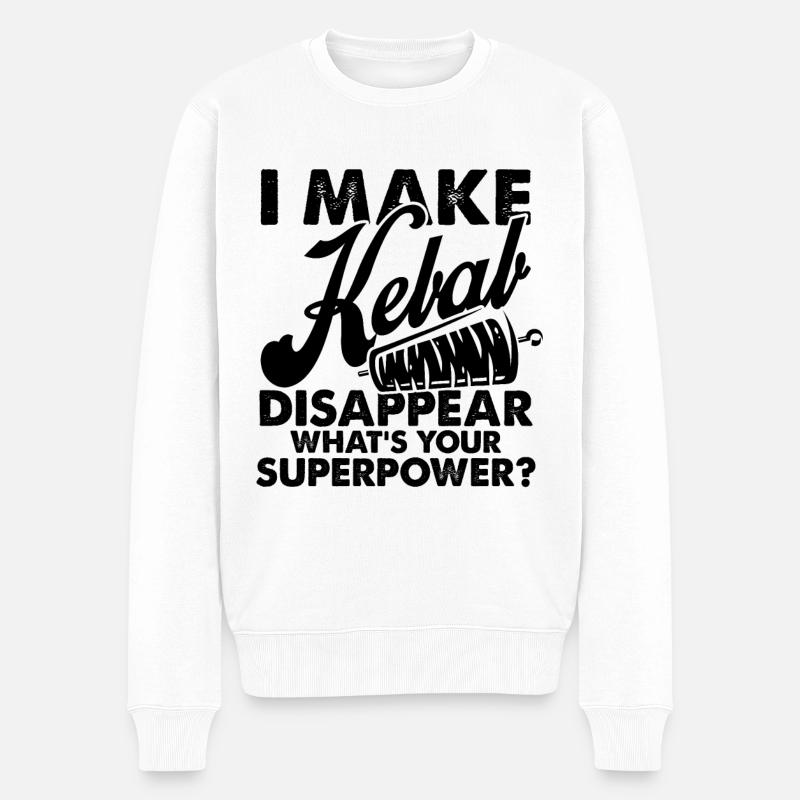 döner kebab - Männer Premium Bio Pullover - Weiß