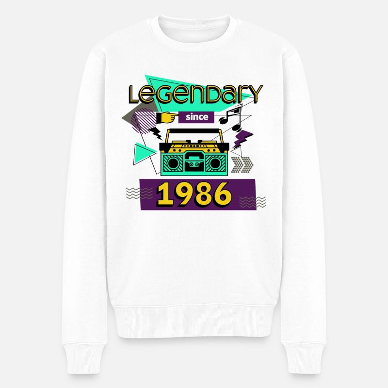 legendary since 1986 - Männer Premium Bio Pullover - Weiß