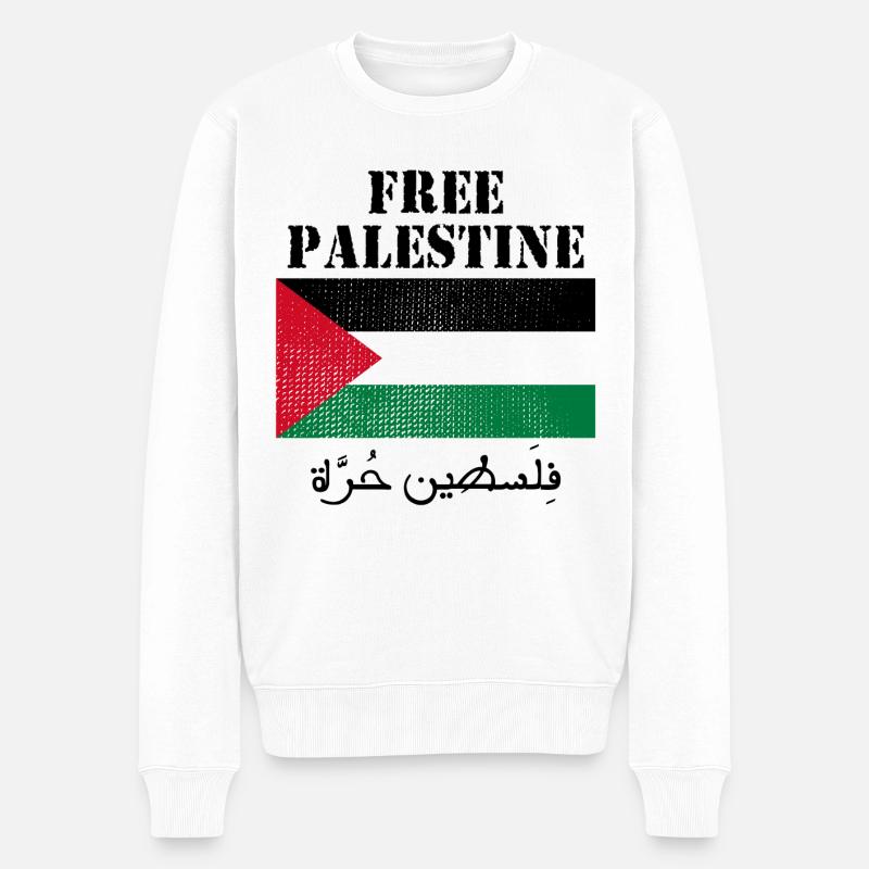 Palestine libre - Pull Premium bio Homme - blanc