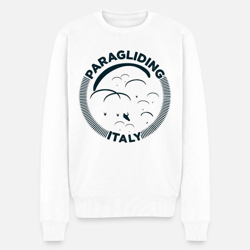 Paragliding Italy - Männer Premium Bio Pullover - Weiß