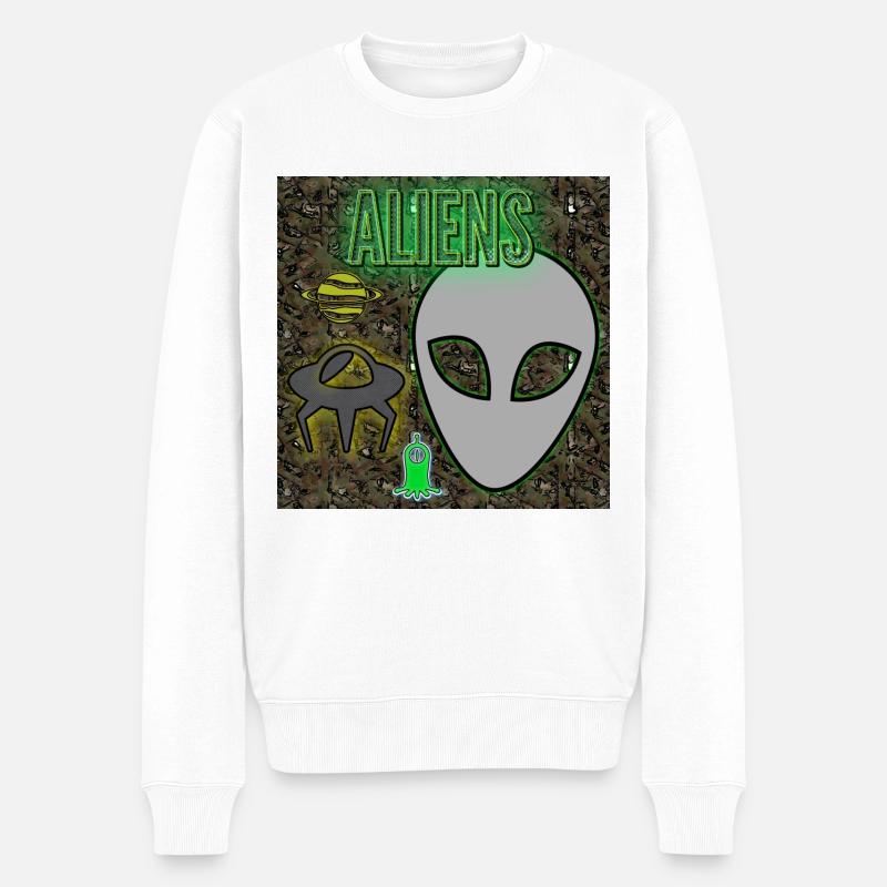 Aliens - Abbild - 2023 - Männer Premium Bio Pullover - Weiß